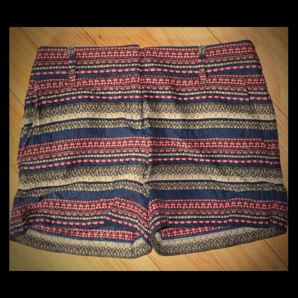 Loft Navy, Pink, and Gray Shorts